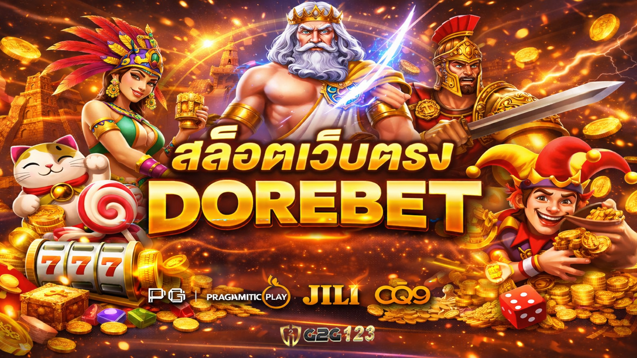 สัมผัสประสบการณ์สล็อตเว็บตรงบน Dorebet รวมเกมสล็อตทุกค่ายดัง แตกง่าย โบนัสต่อเนื่อง ระบบเว็บตรงแท้ เล่นลื่น ปลอดภัย ครบจบในเว็บเดียว